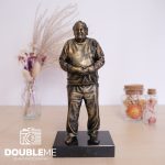 Een brons look 3D beeldje in de afwerking deep goud gemaakt door Double me