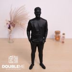Een brons look 3D beeldje in de afwerking zwart gemaakt door Double me