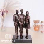 Een brons look 3D beeldje in de afwerking koper look gemaakt door Double me