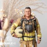Een full color 3D beeld van een brandweerman gemaakt door Double me