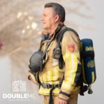 Een full color 3D beeld van een brandweerman gemaakt door Double me