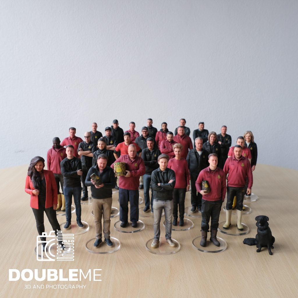3D beeldjes, gemaakt door de Double me voor de familie Kesbeke, bekend van de RTL serie de Augurkenkoning