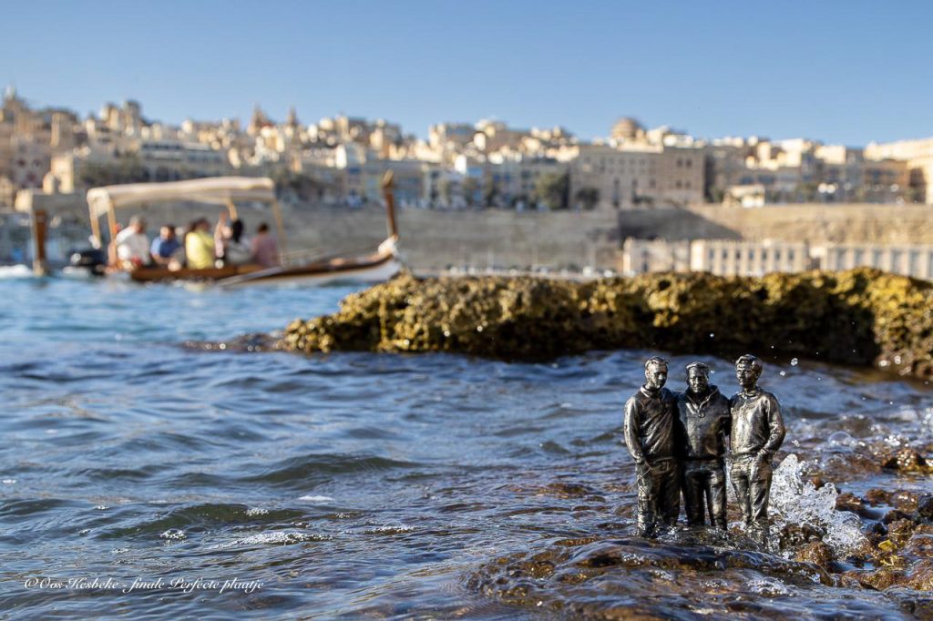 Een 3d beeldje gemaakt van de familie Kesbeke door Double Me. De foto is gemaakt door Oos Kesbeke tijdens de finale van het perfecte plaatje seizoen 10 in Malta